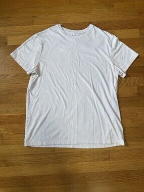 White Goodfellow Shirt Men’s Size Large Slight Pink Tint FREE SHIPPING